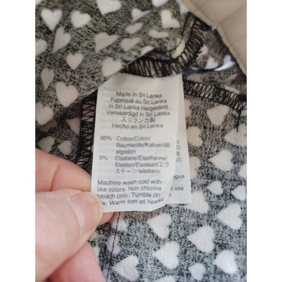 J. Crew Black and White Cropped Heart Pants - Picture 8 of 12